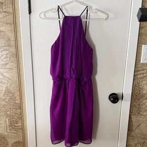 Le Chateau Vibrant Purple Backless Dress